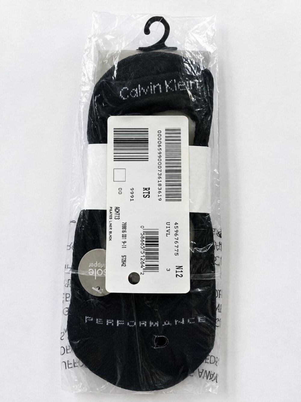 Calvin Klein Performance Pilates Liner Yoga Pilates Socks - New in Package Black